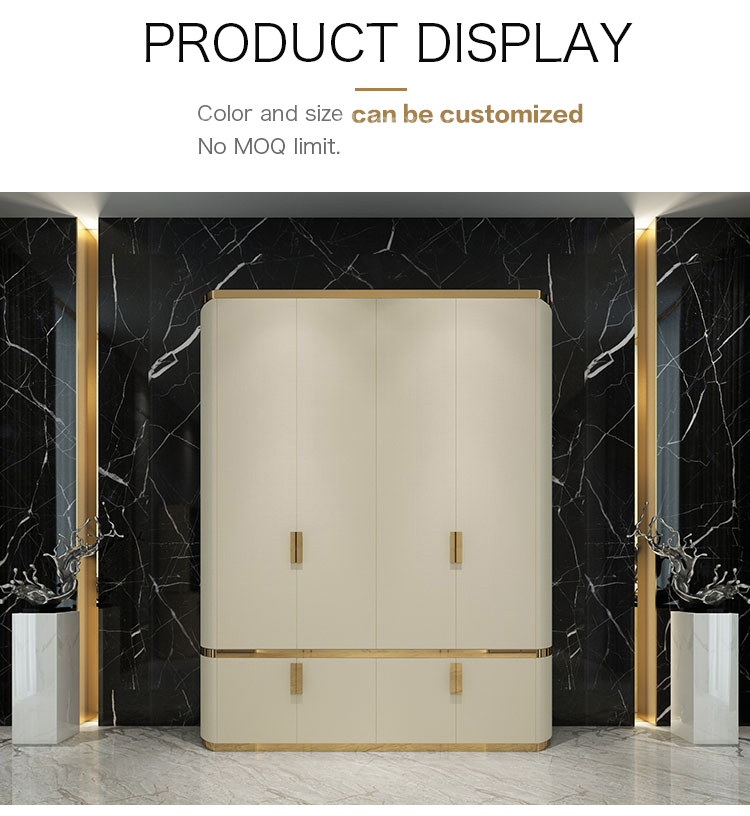 Modern Closet Wardrobe System Bedroom Wooden Clothes Cabinet