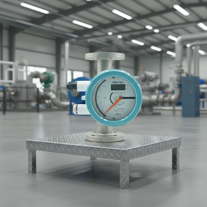 Industriële roestvrijstalen digitale variabele oppervlakte-rodameter debietmeter +/-1,5% nauwkeurigheid flensverbinding voor vloeibaar gas - Product Image 1