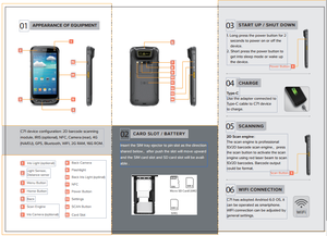 Chain way C71 Android 13 Robuster PDA 2D-Barcode-Scanner NFC-Leser IP67 Handheld-Mobil computer RFID-Leser WiFi - Product Image 6