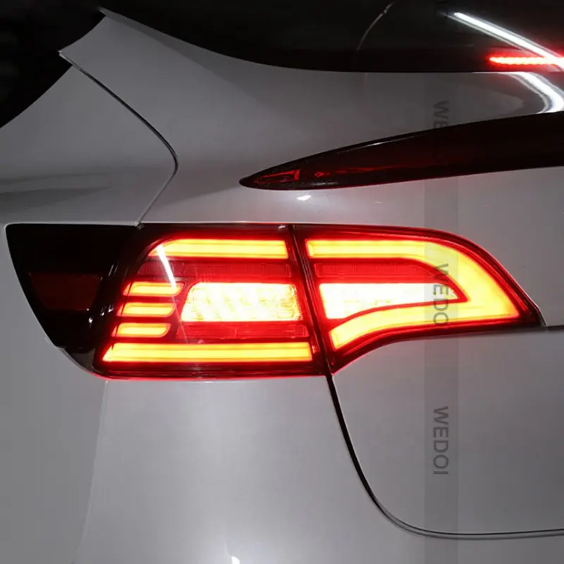 Luces LED traseras de animación para coche Tesla modelo 3 Y, nuevo estilo, DRL, señal de giro móvil, freno, Ojo de águila, accesorios para coche