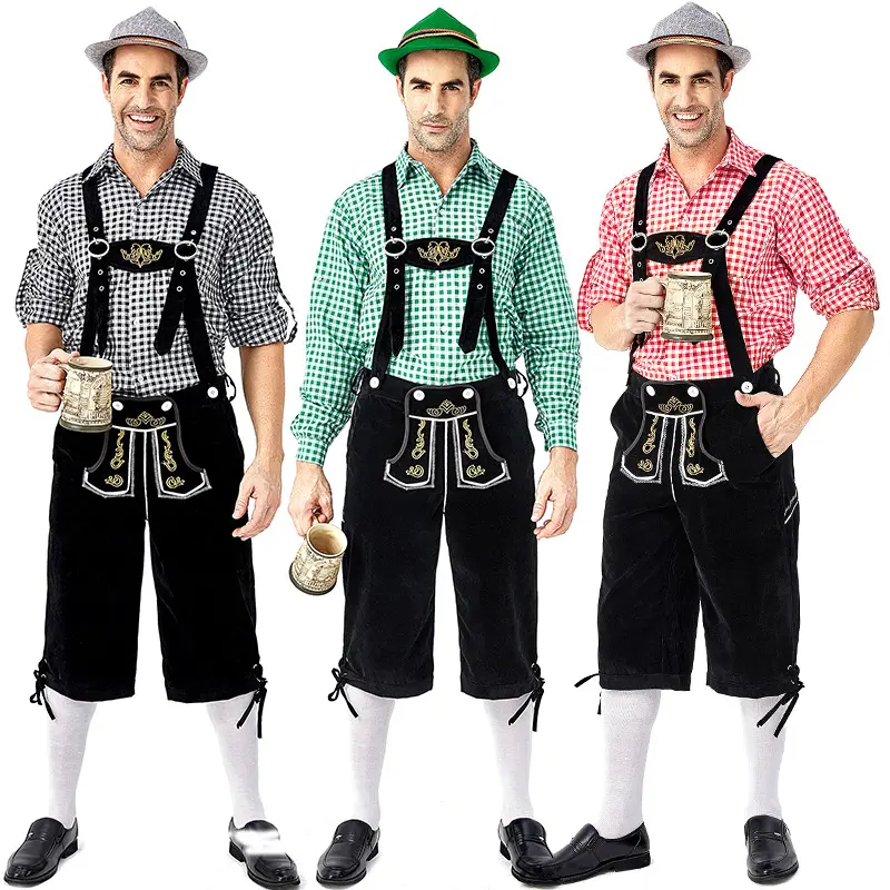 2022 style Oktoberfest Traditional trachten Bavarian trachten lederhosen Shorts For Oktoberfest Fashion Lederhosen Shorts