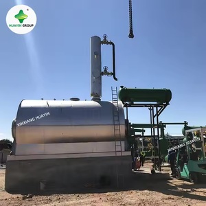 גרוטאות פסולת פלסטיק פיריוליזה צמיגה כדי דיזל שמן דלק קו צמח פירוליזה