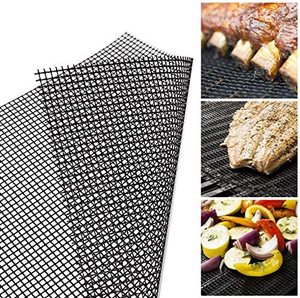 Rotisserie file çanta ızgara çanta için kullanın 2024 yapışmaz barbekü Mesh kullanımlık barbekü siyah renk 30*40CM siyah veya altın OPP torba + özel kutu