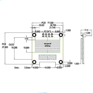0,96-Zoll-OLED-Display 128x64 12864 LCD-Bildschirm modul Serieller Anschluss mit kleinem Bildschirm I2C-IIC-Schnittstelle SSD1306-Chip - Product Image 4