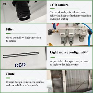 Small Rice Color Sorter 10 Chute Nir <strong>Pulse</strong> Macadamia Nut Soybean Mini Colour Machine Rice 6 Ton - Product Image 6