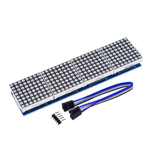 MAX7219 Dot <strong>Matrix</strong> Module Microcontroller 4 In One Display with 5P Line Red Green Blue