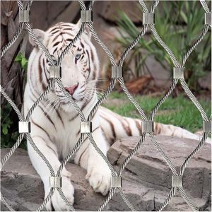 Birds Voliere 304 316 Edelstahl Flexibler Draht <span class=keywords><strong>Anti</strong></span>-Fall-Sicherheits netz Ferrule Kabel Seil Mesh Net Für Zoo Animal Mesh