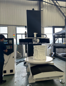 Rongchi 5 Axis Swivel Spindle <strong>CNC</strong> Woodworking <strong>Router</strong> Mini EPS Wooden Delta Inverter Sculpture Carving <strong>Machine</strong> NC Studio <strong>Syntec</strong> - Product Image 3