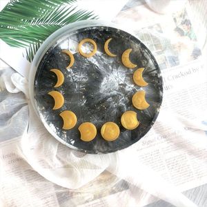 Khay Nhựa Pha Mặt Trăng Khuôn Đồng Hồ Mặt Trăng Lớn Khuôn Mặt Trăng Nguyệt Thực Lưỡi Liềm Silicone Khuôn Đúc Epoxy - Product Image 6