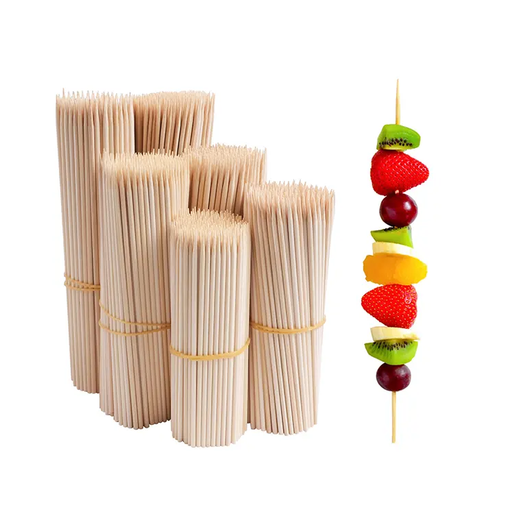 Одноразовые Бамбуковые Деревянные Шпажки для кебаба, бамбуковые палочки для барбекю, с индивидуальным логотипом