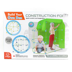 Jinming 83 adet yaratıcı oyun yapı seti oluşturucu kiti inşaat kale DIY oyuncak inşa oyna kale çadır - Product Image 4
