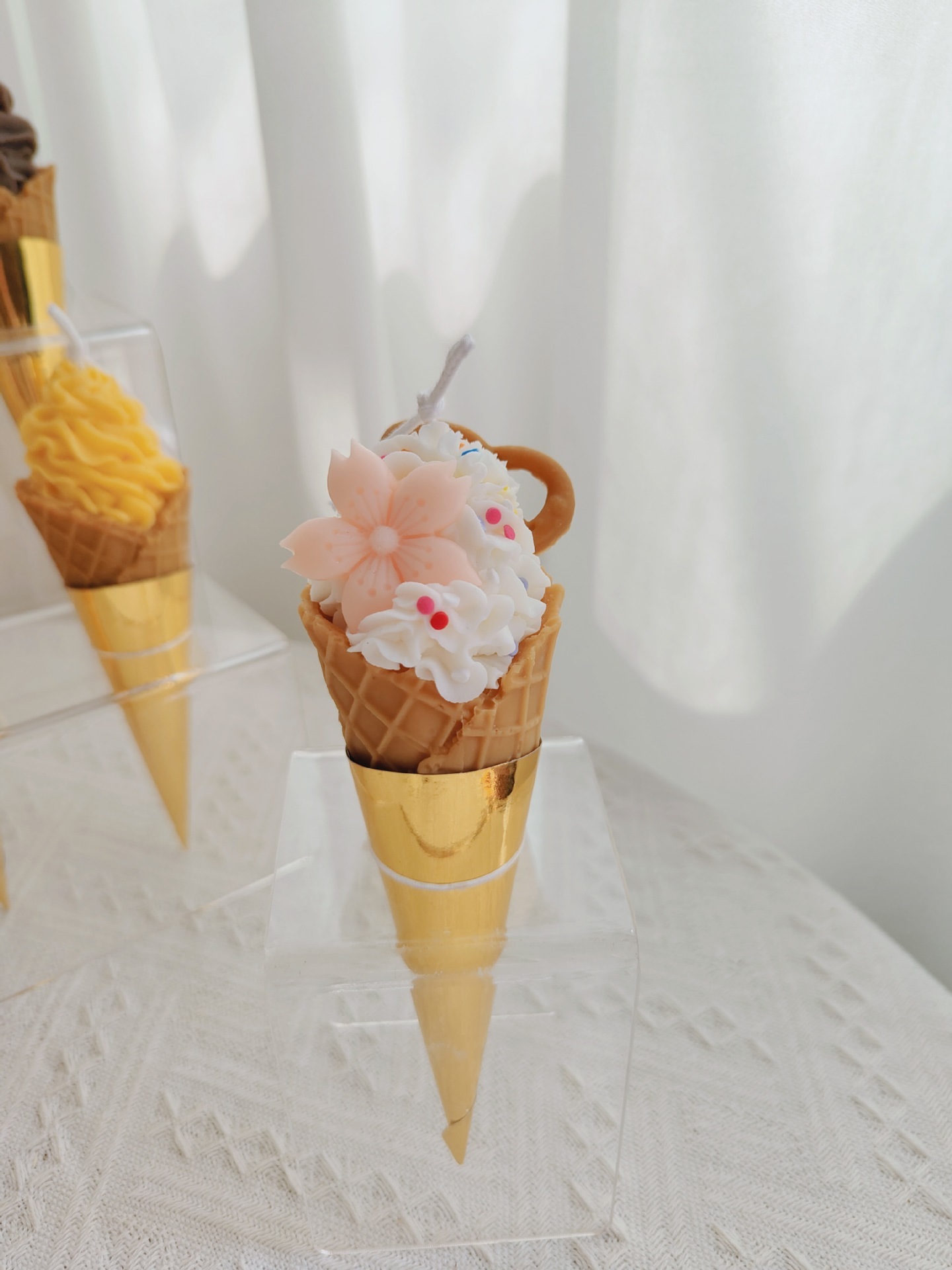 Pink cherry blossom ice cream
