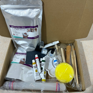 DIY陶器クレイキット工場高品質クレイは、自宅で独自のエアドライクレイプロジェクトを作成しますツール付きアクリル絵の具セット