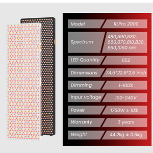 Ideatherapy 1650W แผงไฟ LED สีแดงบำบัดแบบมืออาชีพ, อุปกรณ์มือถือสำหรับใช้ในบ้าน - Product Image 3