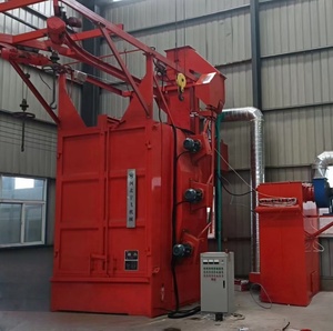 Yüksek kaliteli çelik kumlama temizleme makinesi Motor ve şanzıman motoru ile çift kanca tipi Abrator Deflashing için kullanılan - Product Image 5