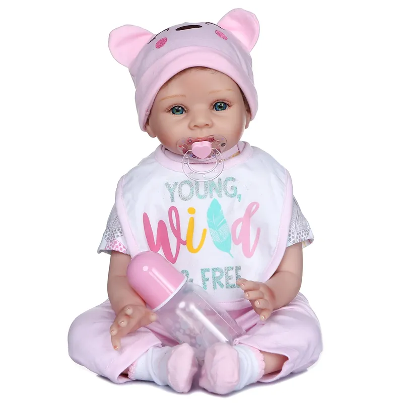 NPK 55CM Soft Real Touch Baby puppe wieder geboren bebe Spielzeug Lebensgröße 3 Monate kuschel ige Baby Sammler puppe