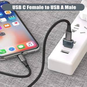 EONLINE USB C dişi USB erkek adaptör tip A şarj cihazı dönüştürücü Apple iWatch seyretmek serisi 7 8 SE, iPhone için 11 12 13 14 - Product Image 6