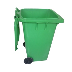 加入绿色四轮塑料轮子社区垃圾箱 - Product Image 1