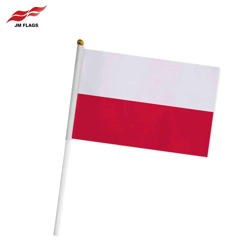 Supporto per bandiera polonia personalizzata 14*21cm bandiera polonia bandiera poliestere della polonia della polonia