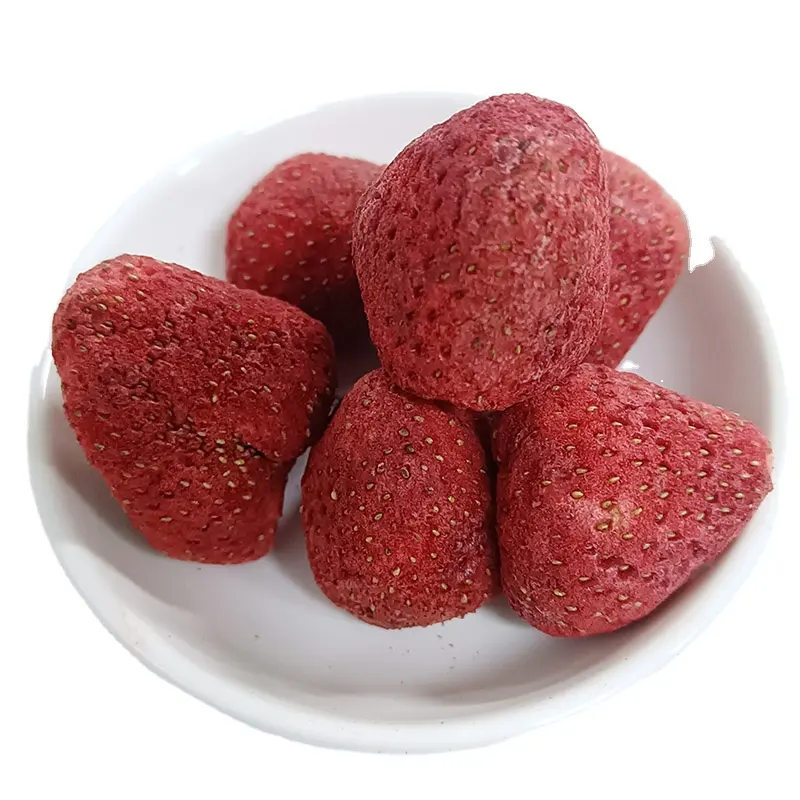 Guoyue Fraise lyophilisée collation santé entière aigre baies lyophilisées fruits lyophilisés vente en gros fraise FD