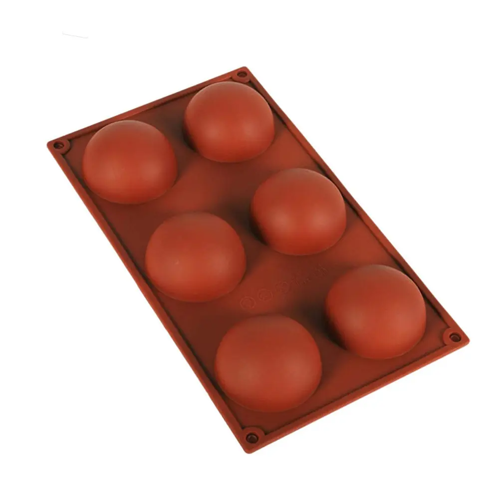 ONEQUAN半円形シリコンモールドノンスティックシリコンチョコレートモールドチョコレートを作るためのベーキングモールド