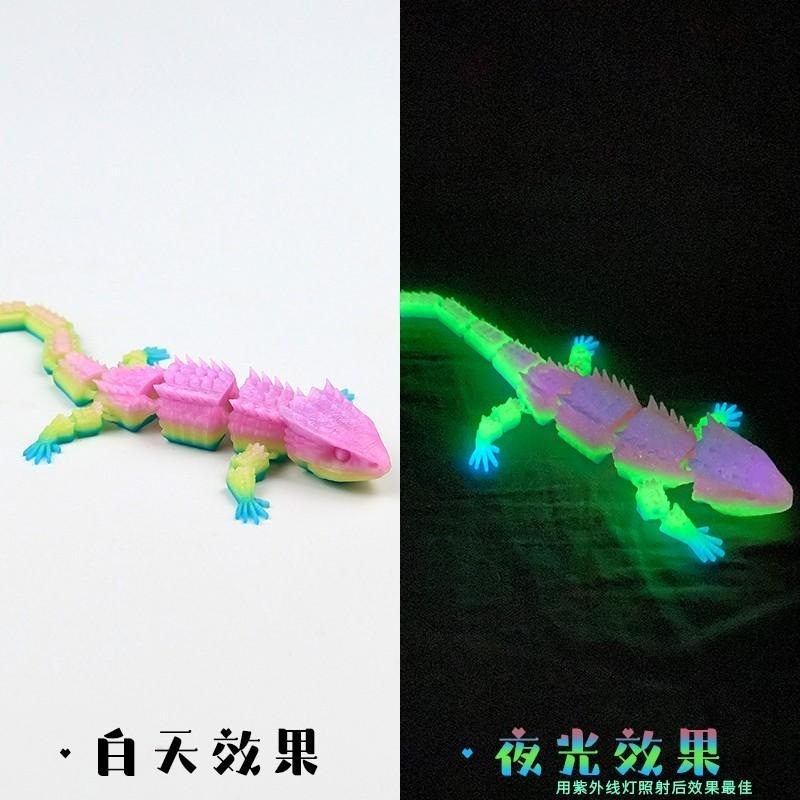 Lagarto arcoíris luminoso y colorido de 22.5 cm.
