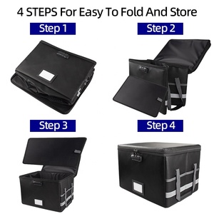 Personalização do logotipo fibra de vidro Fireproof file box com alça