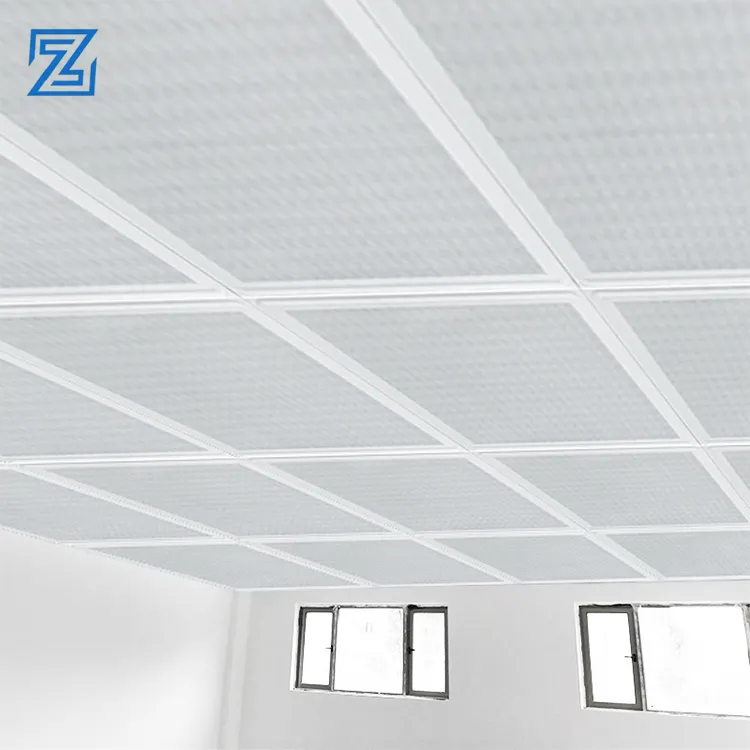 Asma tavan panelleri Azulejos De Techo Mineral yün Fiber kurulu akustik Mineral Fiber damla tavan fayans