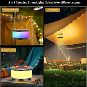 Multifunktion ale LED Camping Lichterkette Wiederauf ladbare wasserdichte Zelt leuchte für den Außenbereich - Product Image 4