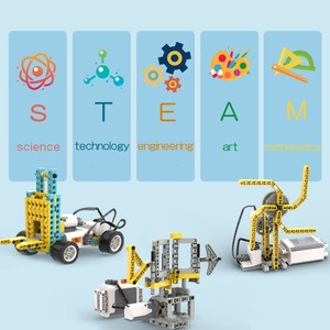 CB10 Wissenschaft und Bildung Bausteine Roboter kann DIY Kinder früh kindliche Spielzeug Programmier klasse Elektro roboter - Product Image 1