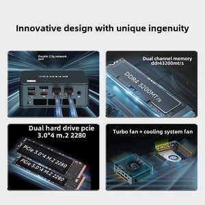 Gimoc M5PlusミニデスクトップPC高性能オフィスコンピュータ1テラバイトHD DDR4 RAM 8GBビデオ - Product Image 2