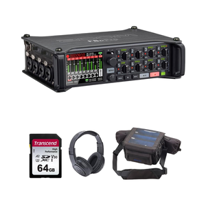 Z/oom F8n Pro 32-Bit/192 kHz profesyonel pil güçlü alan 10 kanal 8 XLR/TRS girişler çift SD kart yuvaları WAV - Product Image 6