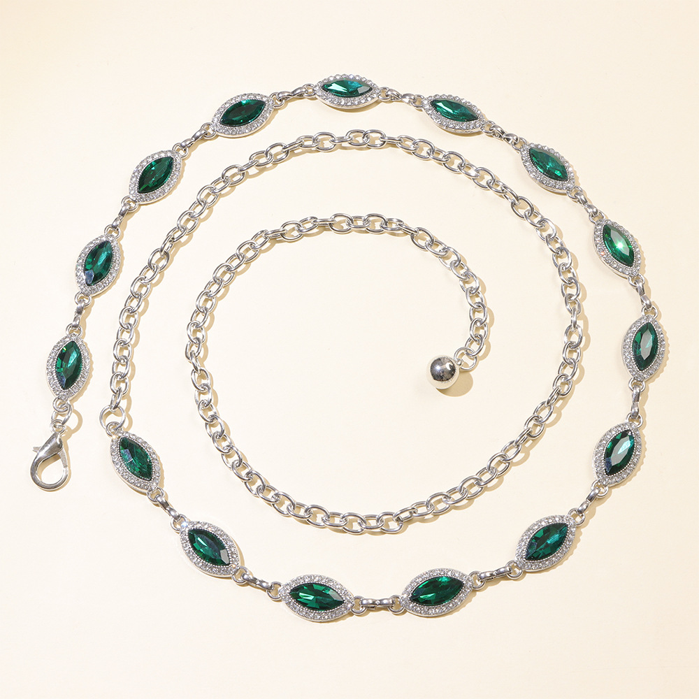 Cadena de cintura esmeralda