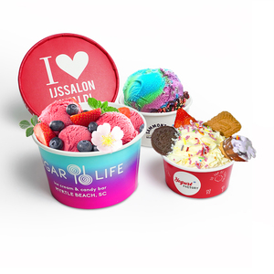 Wholesale <strong>Composable</strong> Bio Dispos Packaging <strong>Cup</strong> 3.5oz 2oz 2 4 oz 9 Ounce pink Milkshake Ice Cream Paper <strong>Cups</strong> for Icecream - Product Image 2
