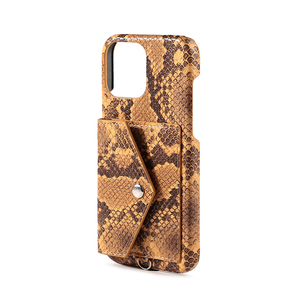 Personalizado exótico Python serpientes PU cuero Crossbody tarjetero cartera teléfono caso con correa desmontable para iPhone 15 pro Max