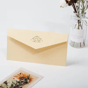 Benutzer definierte Logo Größe String Button Schwarz Kraft papier Umschläge für die Verpackung Business Invitation Letter - Product Image 3