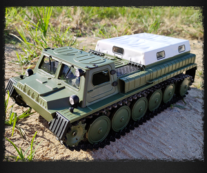 Yeni WPL E1 E-1 RC tankı 1/16 oyuncak 2.4G 4WD paletli paletli askeri uzaktan kumanda araba GAZ-71 araç oyuncak noel - Product Image 2