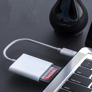 USB C 2-in-1 USB kart okuyucu adaptör dönüştürücü C mikro tek Port iPhone iPad mikro SD kart kamera okuyucu adaptörü için Apple - Product Image 6