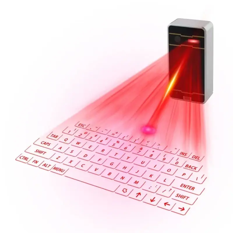 Factory direct Bluetooth speaker with mouse function for voice broadcast wireless portable mini laser projection keyboard