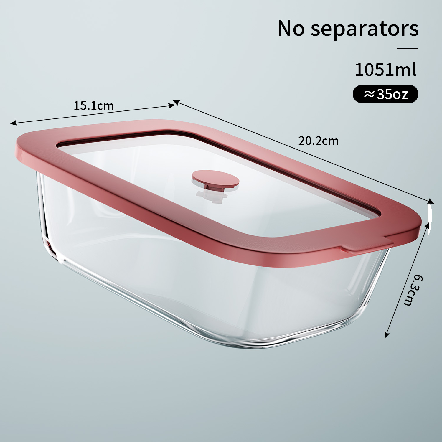 Square Lunch Box1051 ml