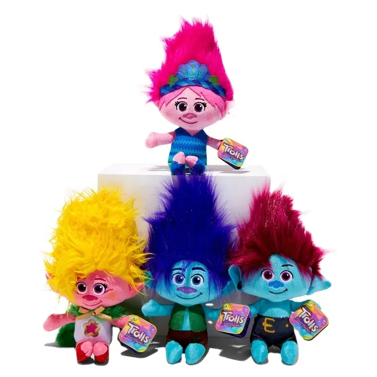 Trolls coquelicot branche Stylein cheveux 18 cm en peluche peluche poupée drôle personnalisé jouet cadeau pour les enfants