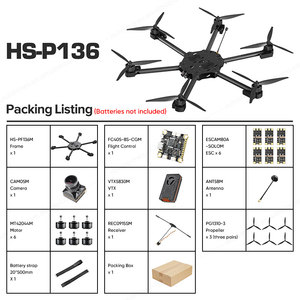 HS airforce HS P136แข่งขนาด13นิ้ว FPV พร้อมชุดกล้องอุปกรณ์เสริมเฟรมคาร์บอนไฟเบอร์ชุดเต็มชุดคอปเตอร์สี่ใบพัดน้ำหนักเบา - Product Image 6