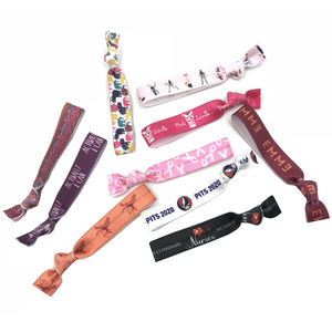 Sublimation <strong>Printing</strong> Customized Girls Hair Tie <strong>Elastic</strong> Band MOQ 330 Pcs/design 5/8&quot; <strong>Custom</strong> Fold Over <strong>Elastic</strong> 100 Yards/design - Product Image 4