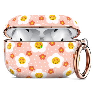 เคสป้องกัน Pro2ลายดอกไม้สำหรับ airpods 3 Pro 1 & 2ดีไซน์หรูหราสีโรสโกลด์ IMD - Product Image 2