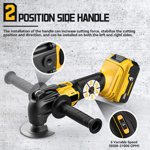 Herramienta oscilante inalámbrica para batería Dewalt 20V, herramienta de motor sin escobillas de 6 velocidades variables, kit de multiherramienta oscilante - Product Image 5
