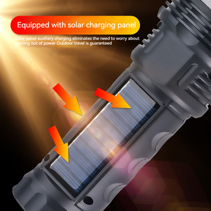 Multifunktionale Power-Lichter-Led-Torch tragbar wasserdicht 4 Lichtmodi USB wiederaufladbare taktische Taschenlampe - Product Image 4