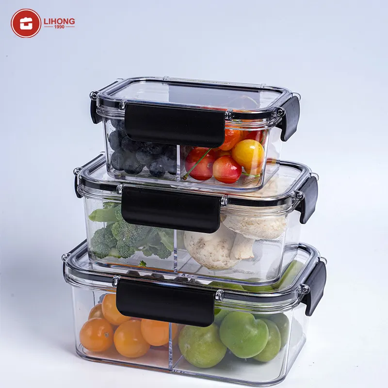 Baming prezzi economici vano guarnizione frigorifero contenitore per alimenti con coperchio pulito fresco frutta verdura Bento Box