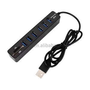 6 Port USB Hub Combo 3 Ports Multi USB2.0 Splitter Hub <strong>Micro</strong> Card Reader SDTF High Speed for PC <strong>Computer</strong> Accessories