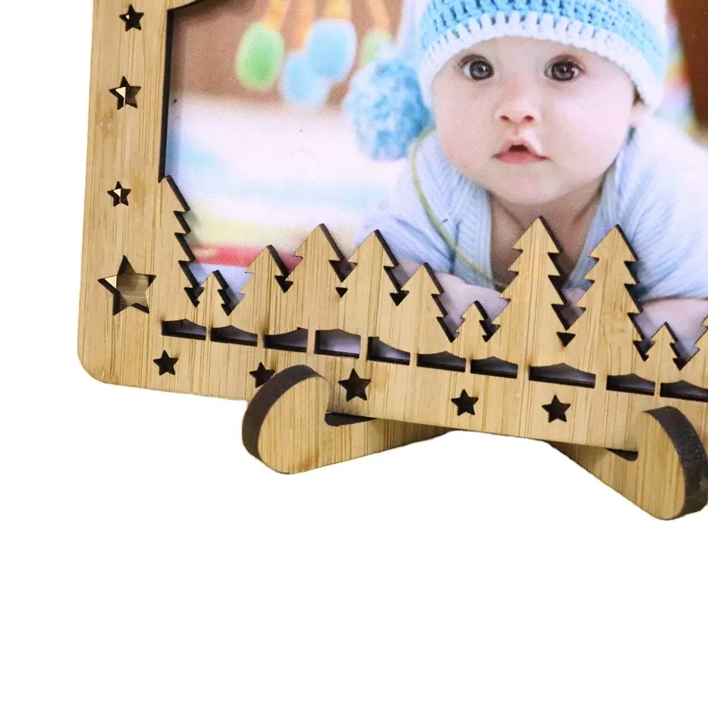Wooden newborn cartoon photo frame home decoration craft baby photo frame photo preservation display