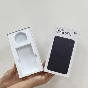 กล่องของขวัญที่ชาร์จมือถือไฮเอนด์กล่องกระดาษแข็งหนา2ชิ้นมีฝาปิดด้านล่างบรรจุภัณฑ์โฟมพร้อมโลโก้ที่กำหนดเองสำหรับพาวเวอร์แบงค์ - Product Image 6